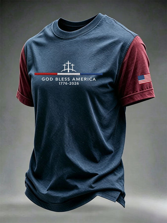 Men's Retro Print Short-Sleeve T-Shirt