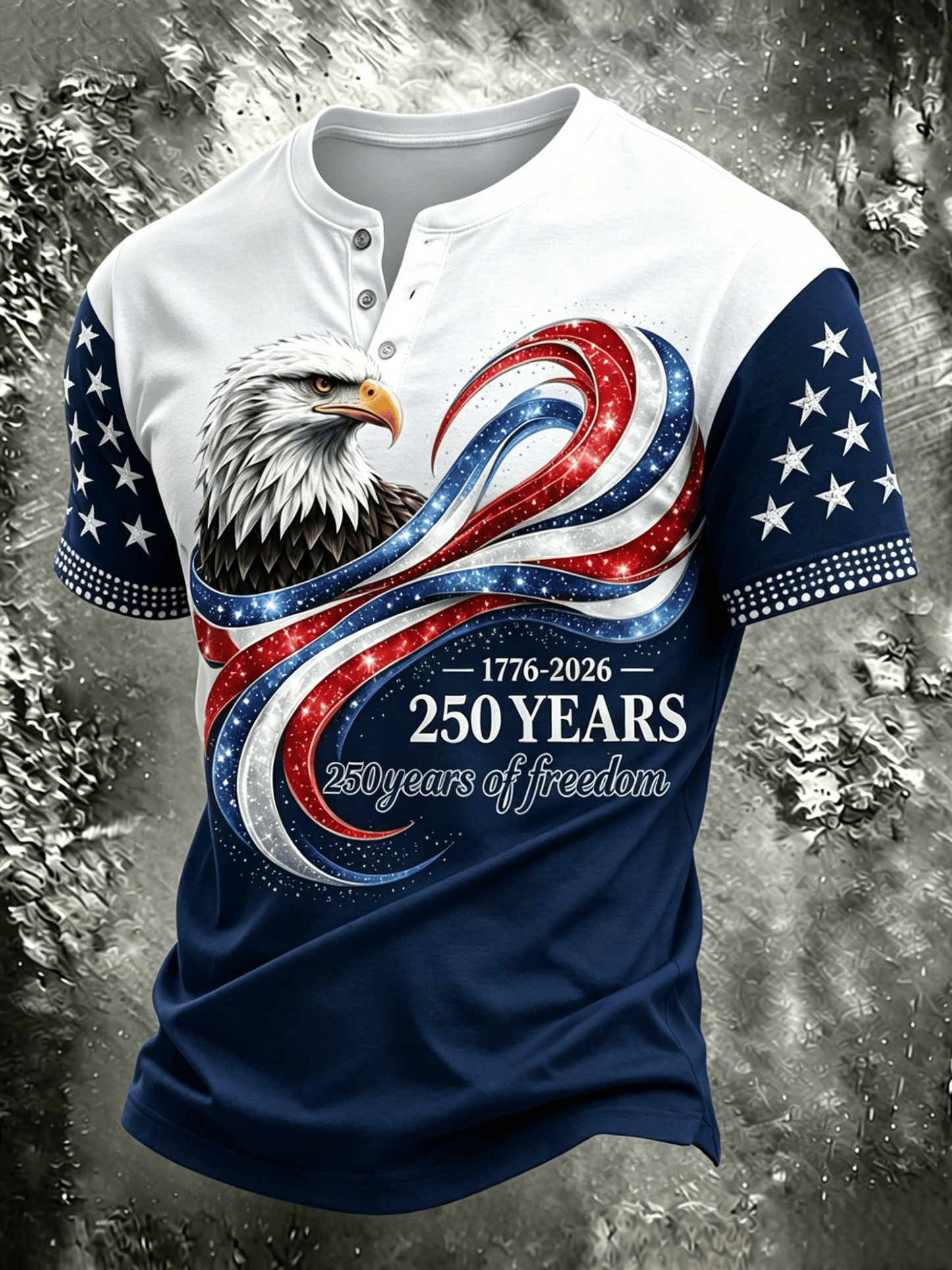 Men's American Anniversary Short-Sleeve Crew Neck T-Shirt