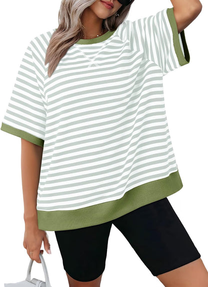 Women's Oversized Striped T Shirts