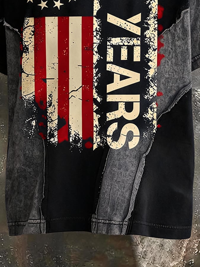 250 Years Flag Patchwork Denim Tee