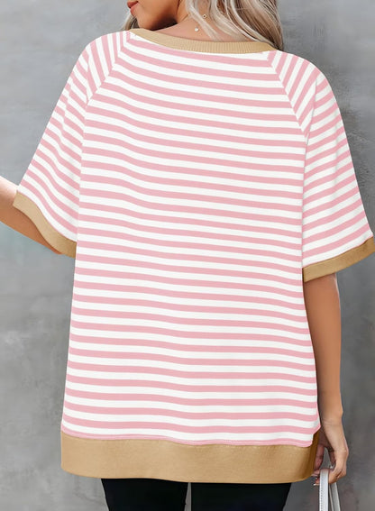 Women's Oversized Striped T Shirts