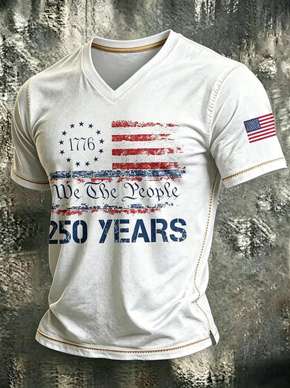 Men's American 250 Printed Casual T-Shirt