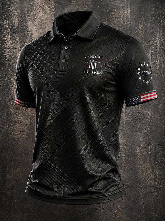 Men's Casual U.S. 250th Anniversary Print Polo Shirt