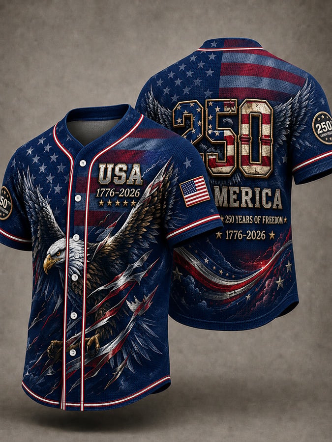 Men's Vintage-Style USA 250th Anniversary Graphic Top