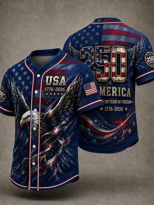 Men's Vintage-Style USA 250th Anniversary Graphic Top