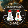 Ghost Friends Funny - Personalized Acrylic Ornament - Gift For Friend, Halloween Ornament