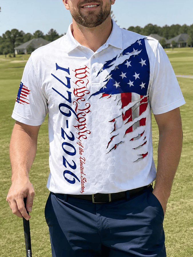 Patriotic Eagle 1776-2026 - USA 250th Anniversary Polo Shirt