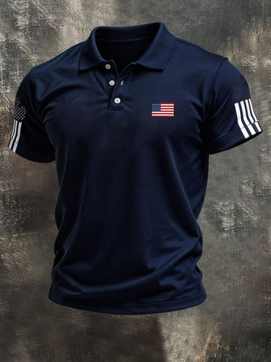 Men's Vintage Patriot Polo Collar Short Sleeve