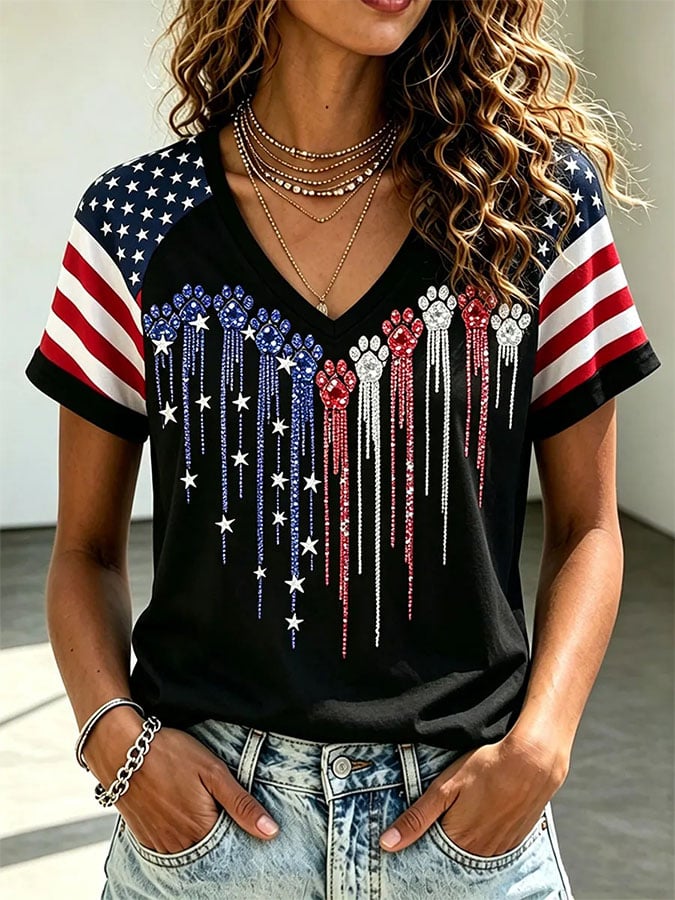 Women's Casual Printed Short-Sleeve T-Shirt