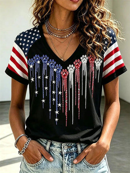 Women's Casual Printed Short-Sleeve T-Shirt