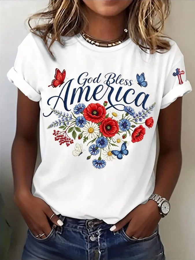 Women's USA 250th Anniversary Printed T-shirt