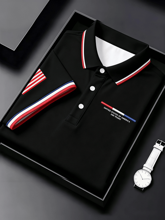 Men's Printed Polo Shirt for USA 250th Anniversary