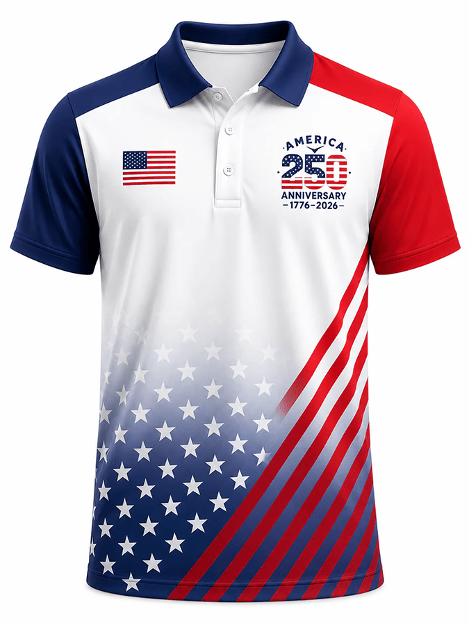 Patriotic Eagle 1776-2026 - USA 250th Anniversary Polo Shirt