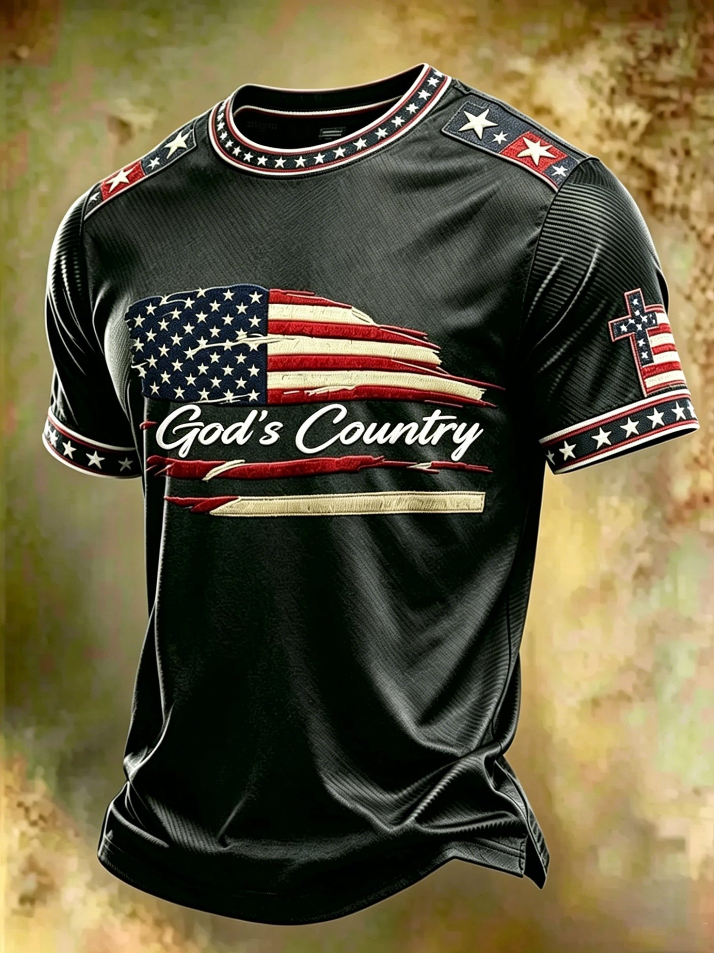 Men's USA 1776-2026 Freedom Printed Casual T-shirt