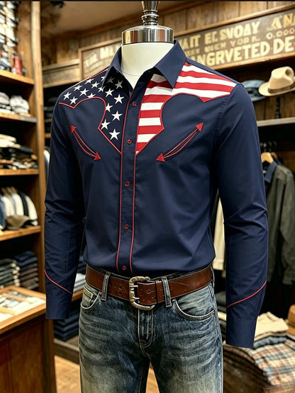 Men's vintage American 250th anniversary Western shirt