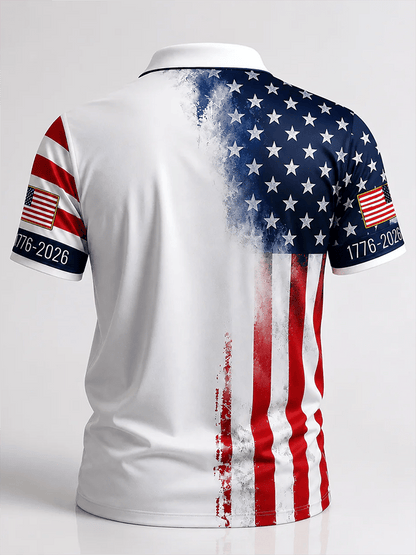 Patriotic Eagle 1776-2026 - USA 250th Anniversary Polo Shirt