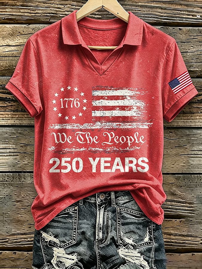 Women's Retro American 250  Printed T-shirt