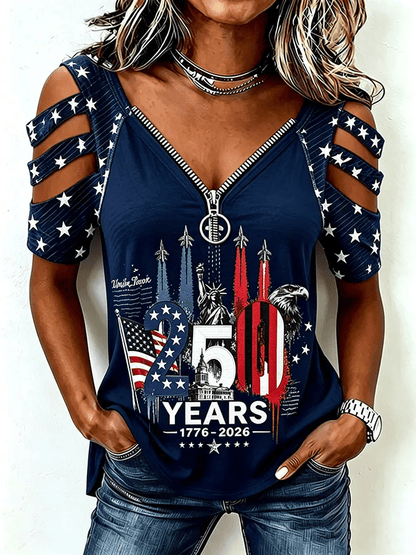 Women's Casual Printed Off-Shoulder Top