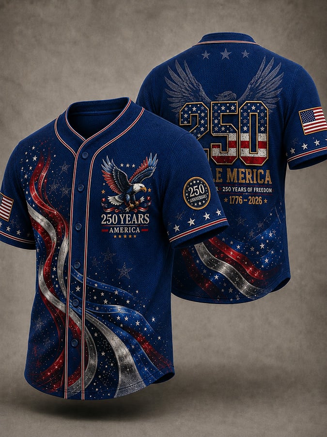 Men's Vintage-Style USA 250th Anniversary Graphic Top