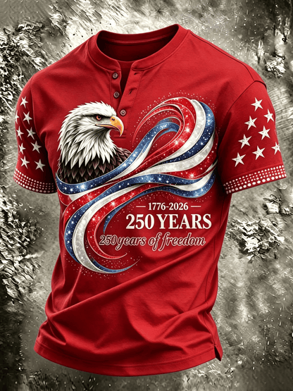 Men's American Anniversary Short-Sleeve Crew Neck T-Shirt