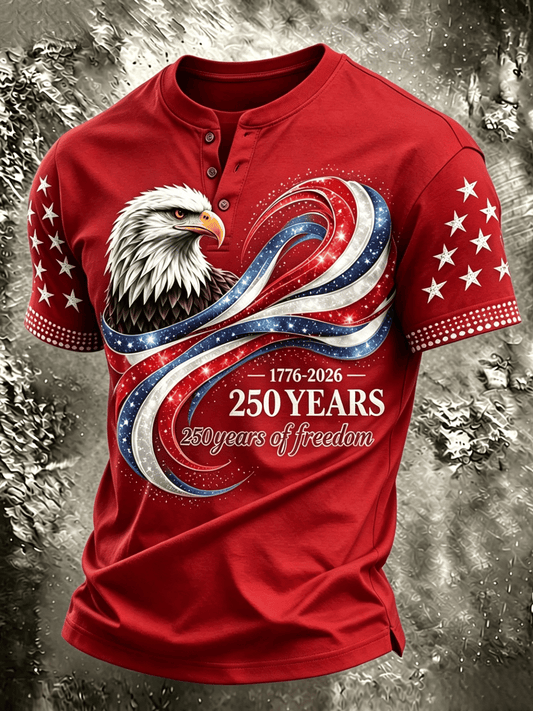 Men's American Anniversary Short-Sleeve Crew Neck T-Shirt