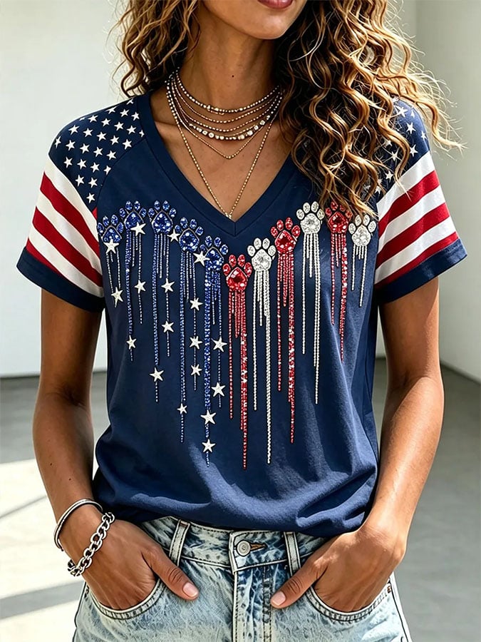 Women's Casual Printed Short-Sleeve T-Shirt