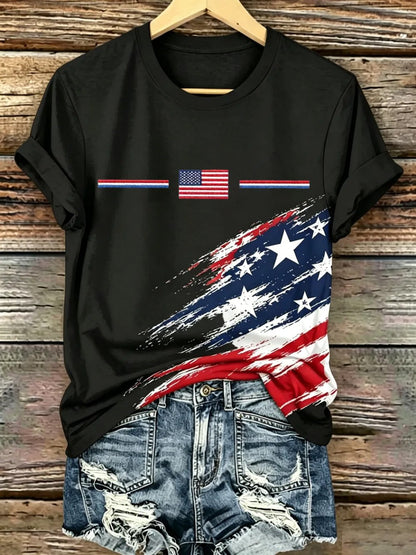 Women's America 250 1776-2026 Freedom Print V Neck T-shirt