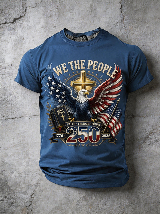 Men's 250 Years 1776 2026 Fighter Jets American Flag Patriotic 250th Anniversary Military Air Force Graphic T Shirt
