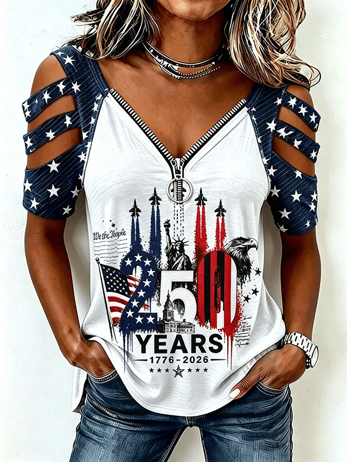 Women's Casual Printed Off-Shoulder Top