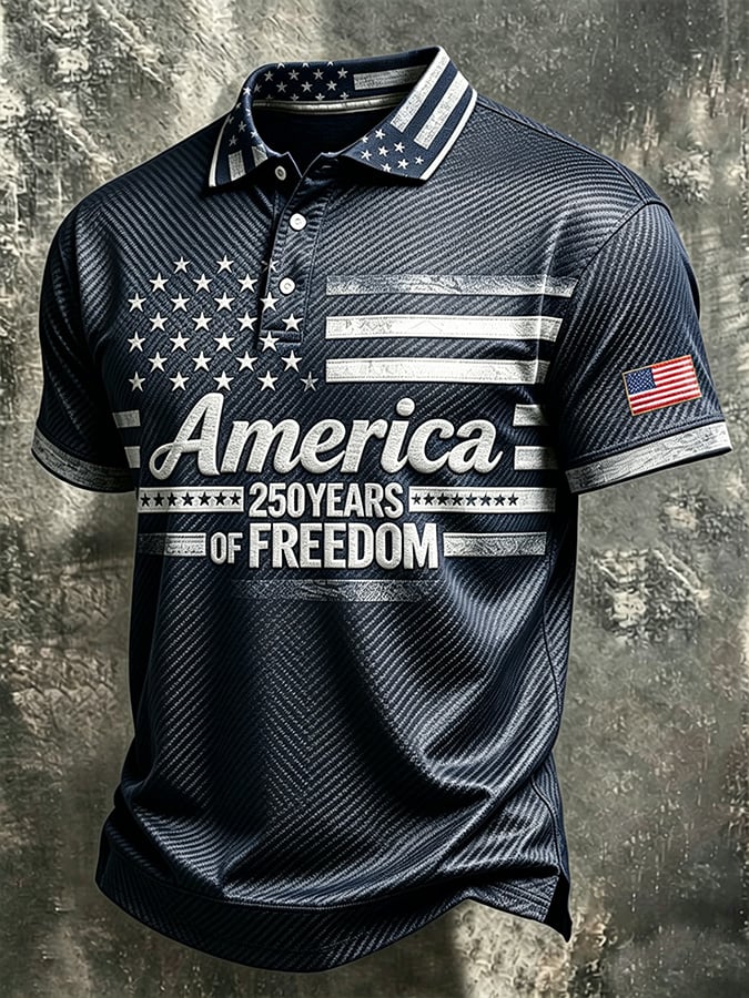 Men's U.S. 250th Anniversary Commemorative Printed Polo Shirt
