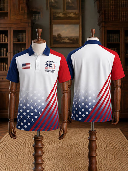 Patriotic Eagle 1776-2026 - USA 250th Anniversary Polo Shirt