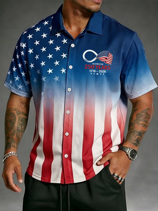 Men's U.S. 250th Anniversary Waffle-Knit Short-Sleeve Shirt