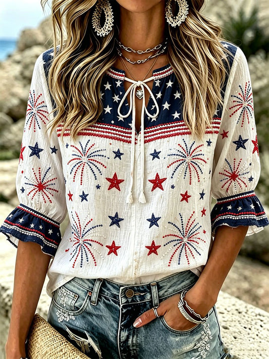 Women's U.S. 250th Anniversary Art Print Top