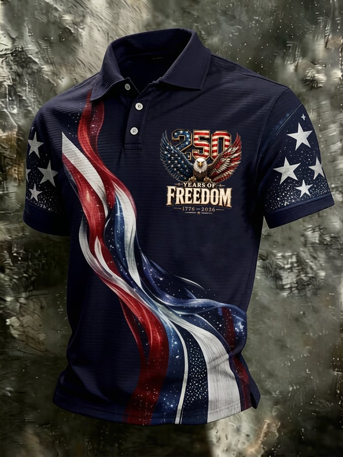 Men's U.S. 250th Anniversary Short-Sleeve Printed Polo Shirt
