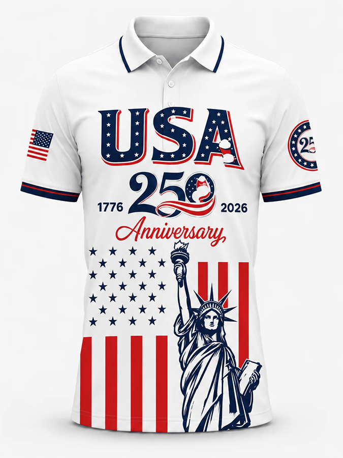 Patriotic Eagle 1776-2026 - USA 250th Anniversary Polo Shirt