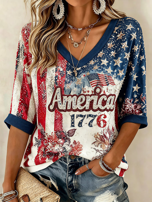 Women's USA 250th Anniversary Printed T-shirt