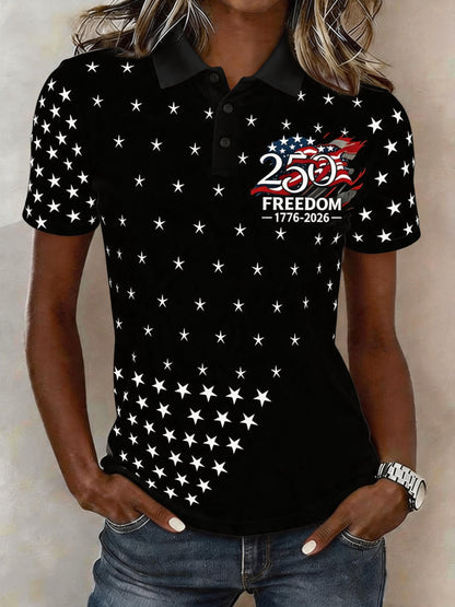Women'S Independence Day Print Short-Sleeve Top