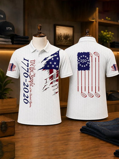 Patriotic Eagle 1776-2026 - USA 250th Anniversary Polo Shirt