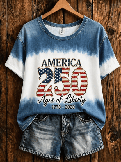 Women's USA 250th Anniversary Printed T-shirt