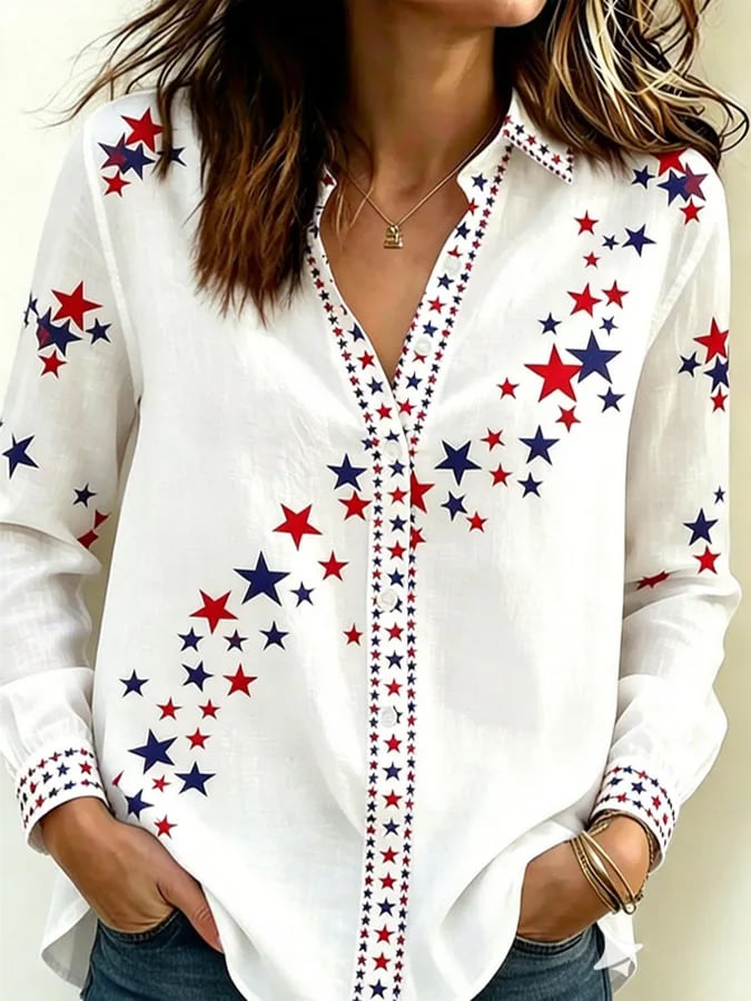 Women's Independence Day Print Shirt