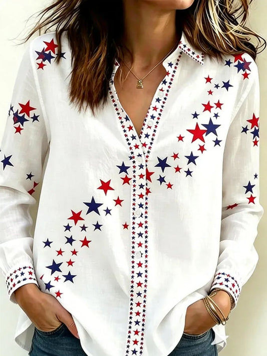 Women's Independence Day Print Shirt