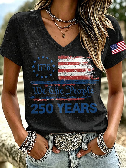 Women's Retro American 250 Print T-Shirt