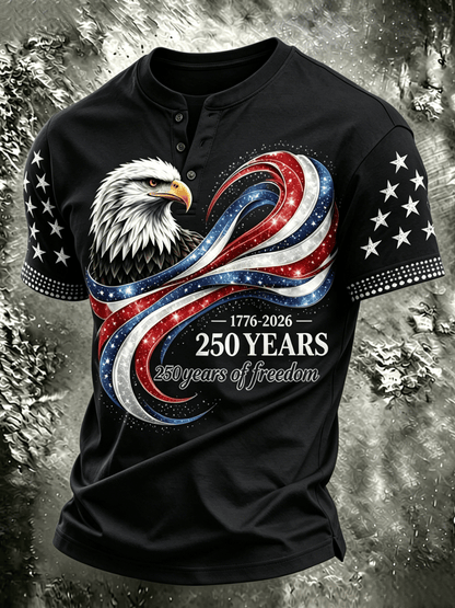 Men's American Anniversary Short-Sleeve Crew Neck T-Shirt