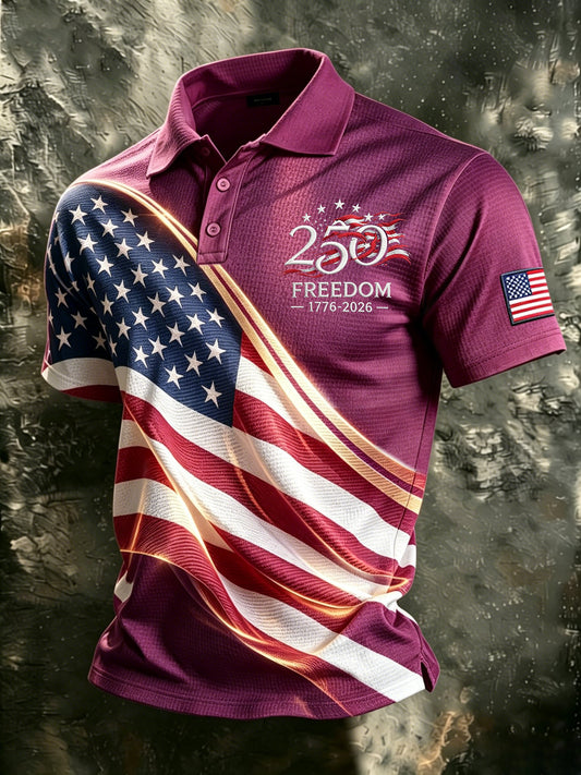 Men's U.S. 250th Anniversary Short-Sleeve Printed Polo Shirt