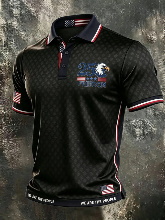 Men's Printed Polo Shirt for USA 250th Anniversary
