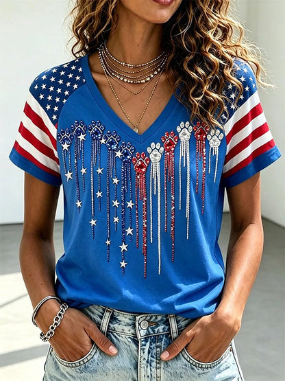 Women's Casual Printed Short-Sleeve T-Shirt
