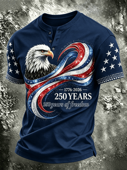 Men's American Anniversary Short-Sleeve Crew Neck T-Shirt
