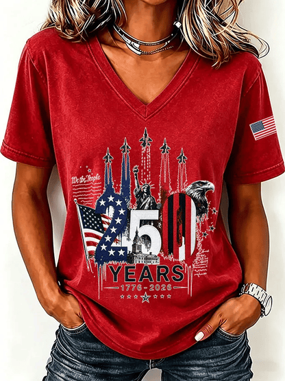 Women's Casual Print Short-Sleeve T-Shirt