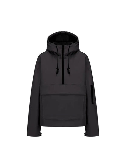 Fleece-lined Hooded Rain Jacket With Kangaroo Pocket (Buy 2 Free Shipping)
